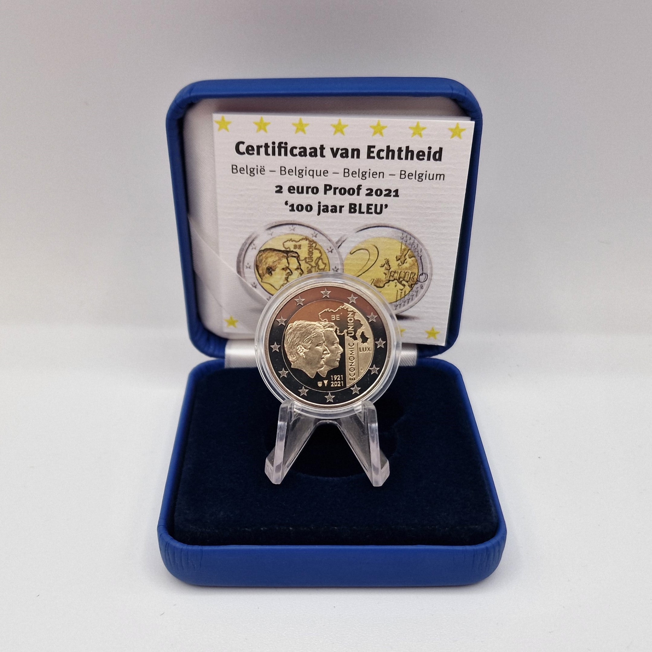 2021 União Belga-Luxemburguesa "BLEU" - 2€ Bélgica Proof